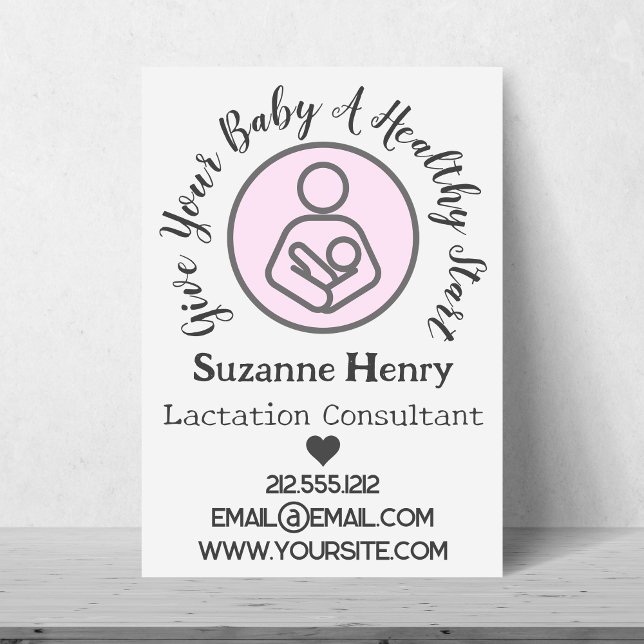 Amningskonsult Ammande Leche Baby Reklamblad (Lactation Consultant Breastfeeding Leche Baby Flyer)