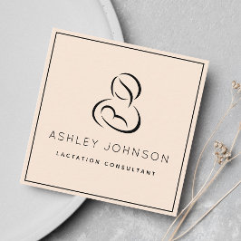 Amningskonsult Amning Black Ram Fyrkantigt Visitkort