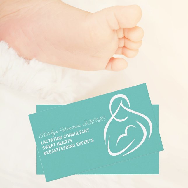 Amningskonsult Amning Teal Doula Visitkort (Skapare uppladdad)