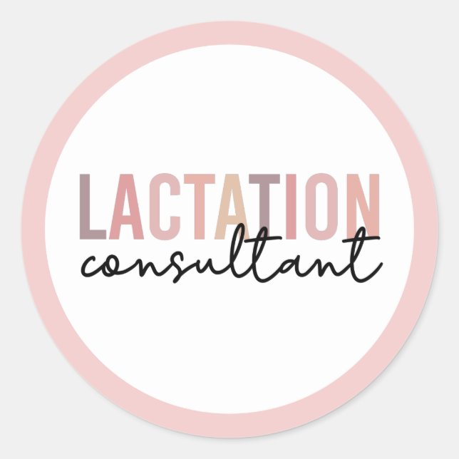 Amningskonsult IBCLC Amningsrådgivare Runt Klistermärke (Framsida)