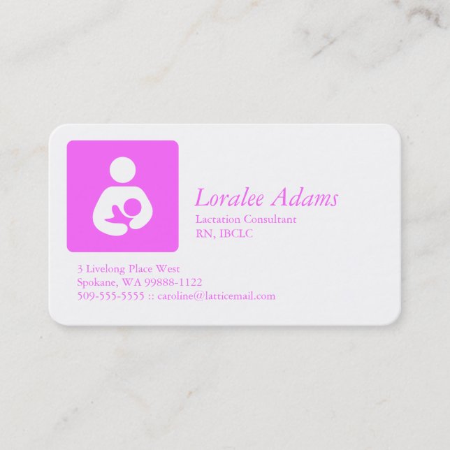 Amningskonsult Visitkort (Framsida)