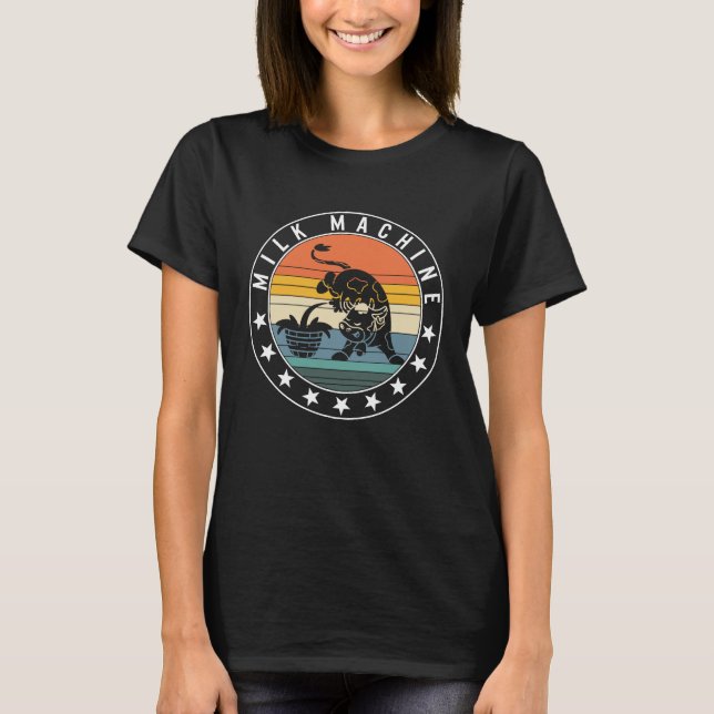 Amningsmaskin Ko Mamma Stöd Medvetenhet T Shirt (Framsida)