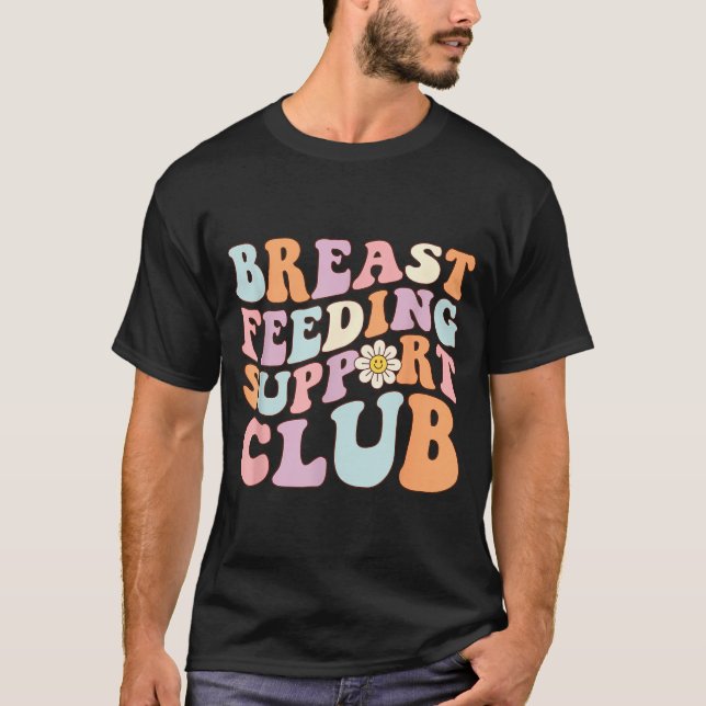 Amningsstödklubb för amning t shirt (Framsida)