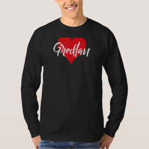 Amo A Gredlan Primer Nombre Yo Corazón T Shirt