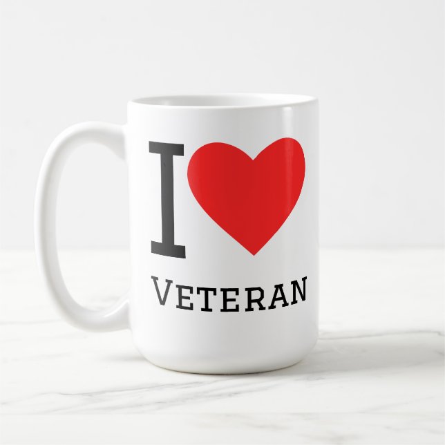 Amo a los veteranos kaffemugg (Vänster)