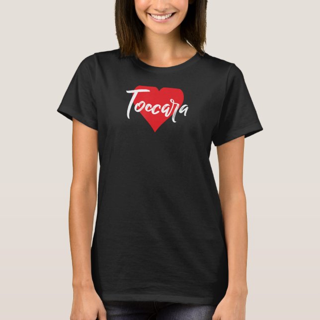 Amo A Toccara Primer Nombre Yo Corazón T Shirt (Framsida)