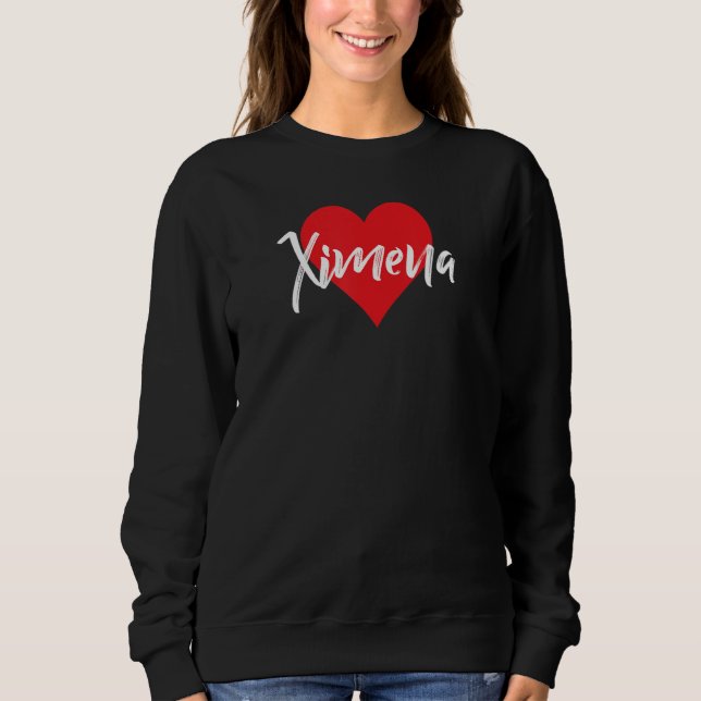 Amo A Ximena Primer Nombre Yo Corazón T Shirt (Framsida)