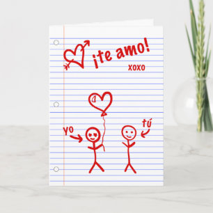 amo bocetos de papel de cuaderno helgkort