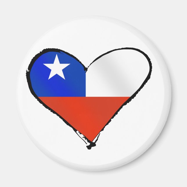 Amo Chile Chilean kärlek och pride Magnet (Framsidan)