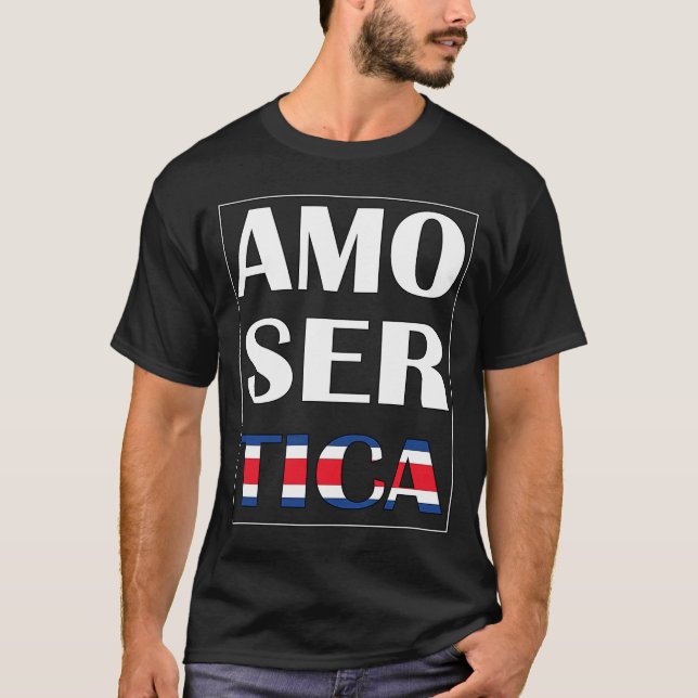 Amo ser Tica stolt över att vara Costa Rican Playe T Shirt (Framsida)