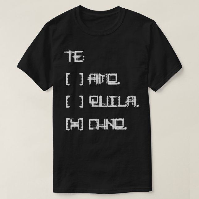 Amo Tequila Techno Älskare Raver-festival T Shirt (Design framsida)
