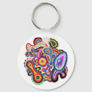 "Amoeba Art" Eco Keychain Nyckelring