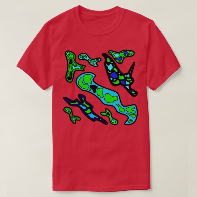Amoeba-landskap T Shirt (Design framsida)