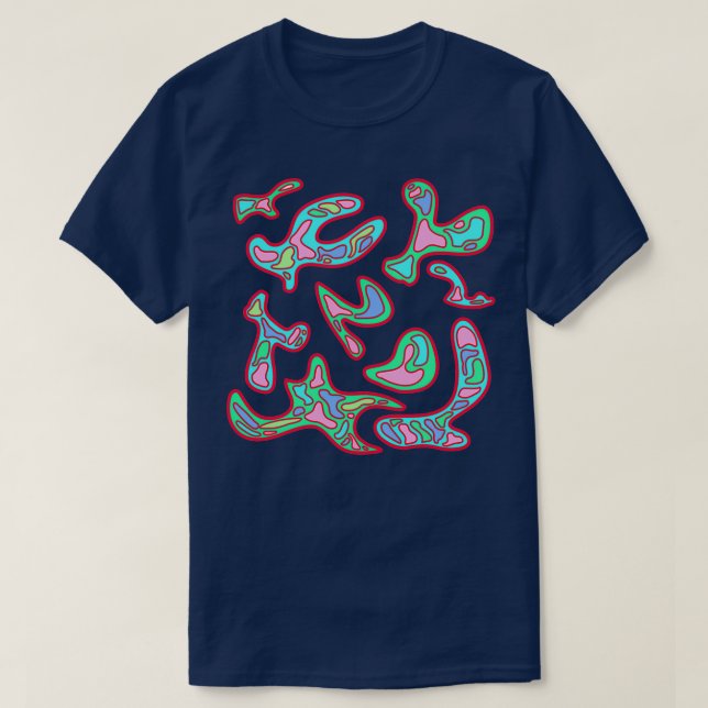 amoeba röd t shirt (Design framsida)
