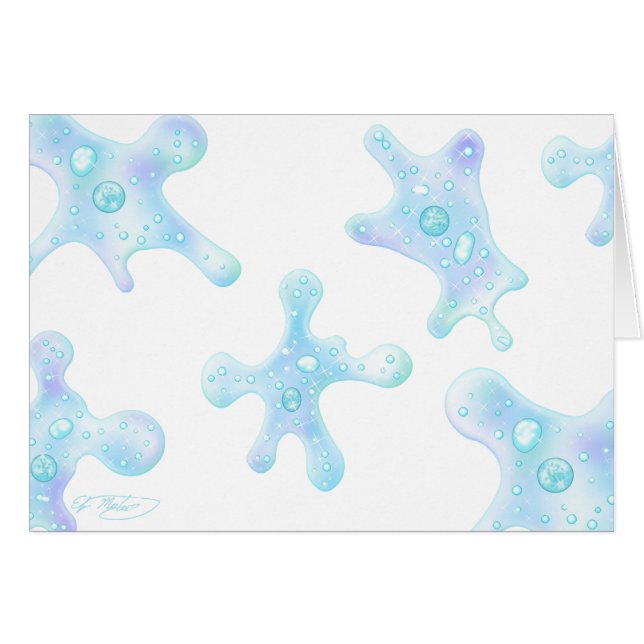 Amoebae (Amoebas) Glyssningskort för mikrober OBS Kort (Framsidan Horizontal)