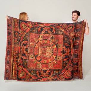 Amogapasha Mandala Thangka Fleecefilt