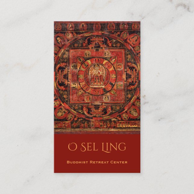 Amogapasha Thangka Buddhist Retreat Visitkort (Framsida)