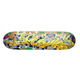 Amok abstrakt grafittiväggSkateboards Skateboard Bräda 21,5 Cm