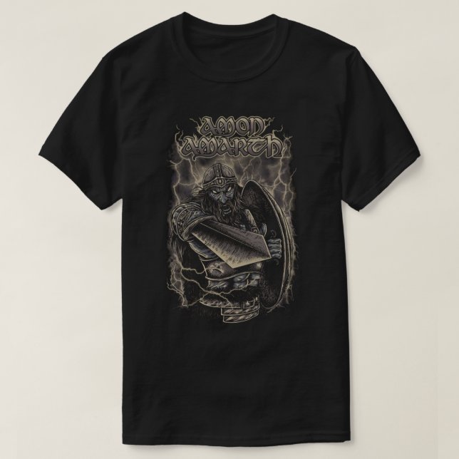 Amon Amarth Retro Fläkt Design T Shirt (Design framsida)