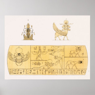 Amon, Amon-ra-illustration från Pantheon Egyptien Poster