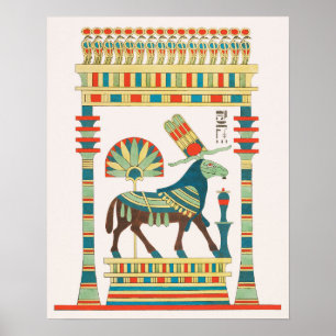 Amon, Amon-ra-illustration från Pantheon Egyptien Poster