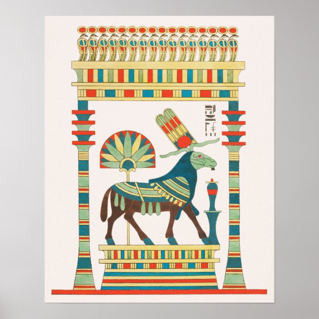 Amon, Amon-ra-illustration från Pantheon Egyptien Poster (Framsidan)
