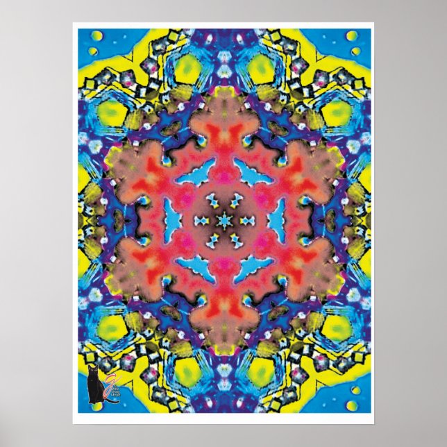 Amonium Kinetic Collage Kalejdoskopaffisch Poster (Framsidan)