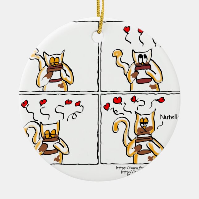 Amor é Nutella Julgransprydnad Keramik (Framsidan)