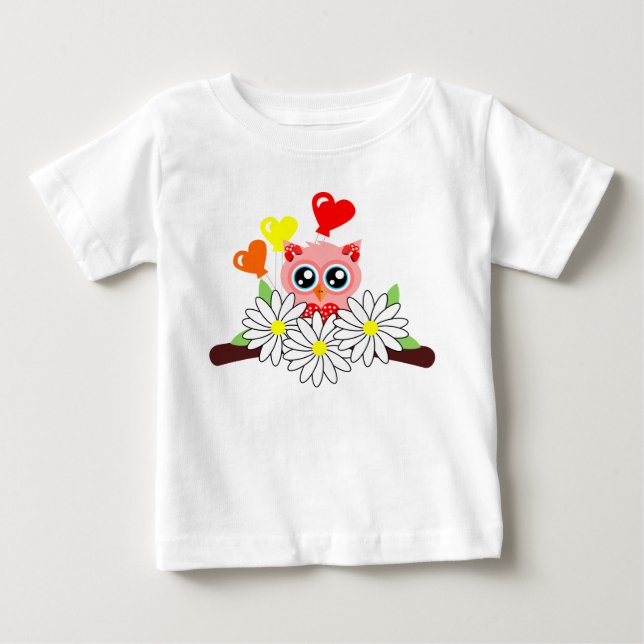Amor em Forma de Coruja T Shirt (Framsida)