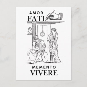 Amor Fati Filosofi Linje Konst Vykort