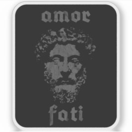 Amor Fati - Marcus Aurelius (vintage grey) Klistermärken