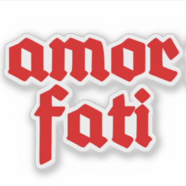 Amor Fati (röd) Klistermärken