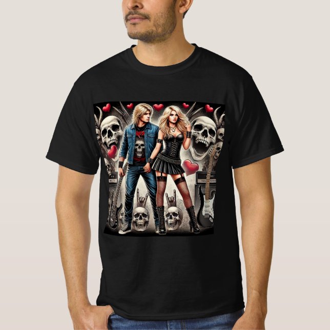 Amor Metalero: Unión Eterna T Shirt (Framsida)