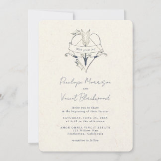 AMOR OMNIA VINCIT Wedding Invitation Inbjudningar