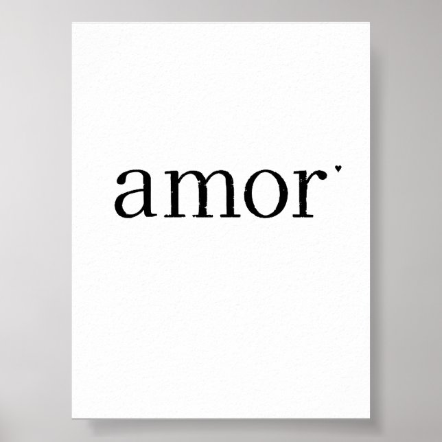 Amor - valentine typography poster (Framsidan)