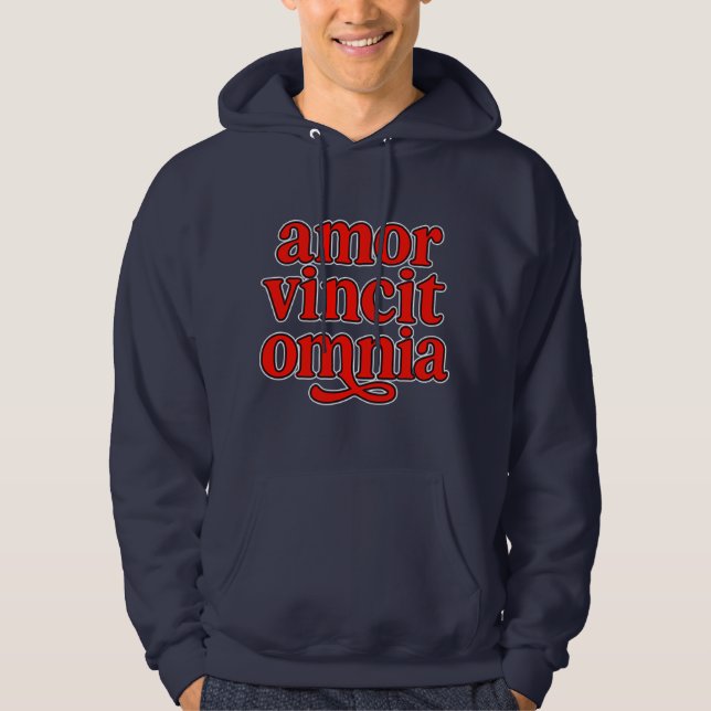 Amor vincit omnia hoodie (Framsida)