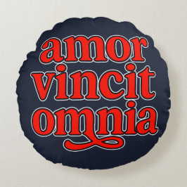 Amor vincit omnia rund kudde