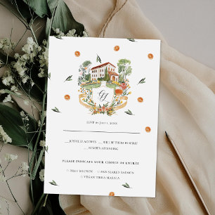 Amore & Aranci   Monogram Bröllop OSA Kort