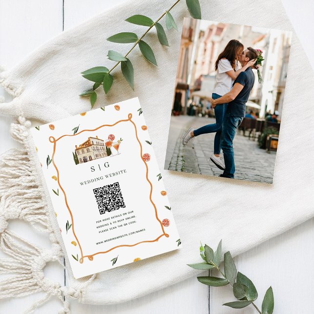 Amore & Aranci | QR-kodsökning för Bröllop webbpla Tilläggskort (Skapare uppladdad)