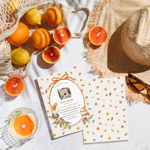 Amore & Aranci   Söt Citrus-Möhippa Inbjudningar
