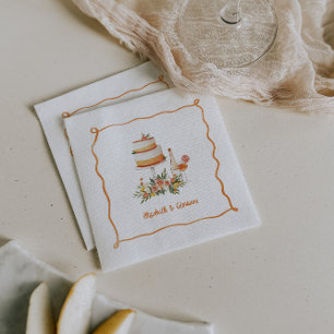 Amore & Aranci   Söta Citrus Bröllop Napkins Pappersservett