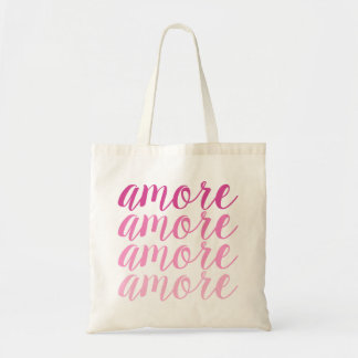 Amore i rosa tygkasse