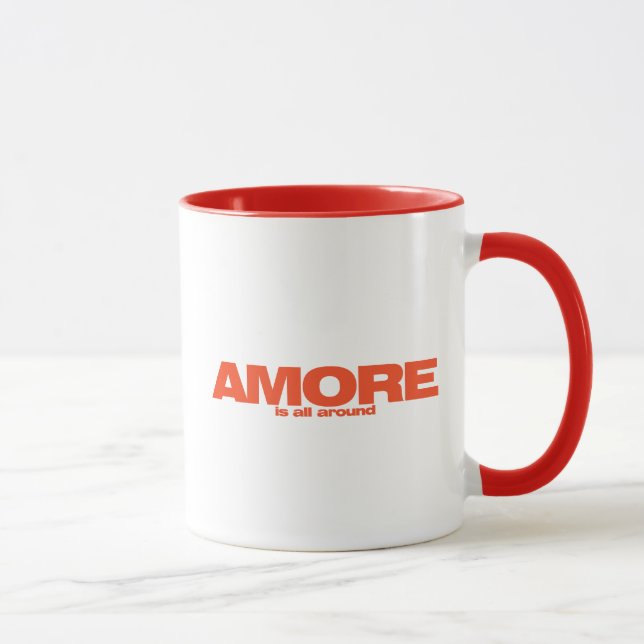 Amore is everywhere Mug Cup inpirational Mugg (Höger)