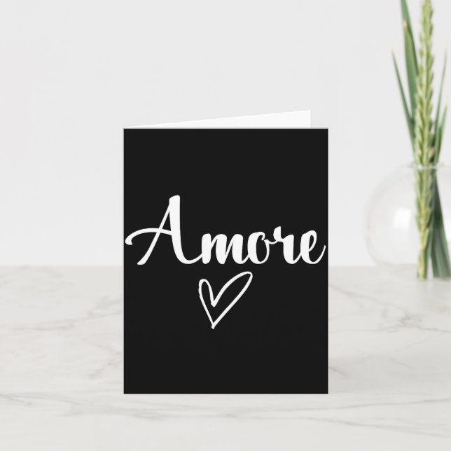 Amore - Italian Love Valentine's Day  Kort (Framsida)