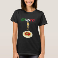 Amore Italy Spaghetti Älskare Pasta Noodles Kärlek