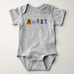 Amore Kärlek hjärtan baby design T Shirt