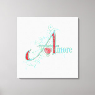 AMORE - Kärlek - Lindad Canvas