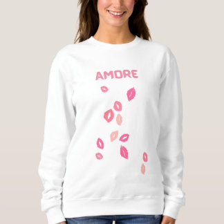 Amore Lip Print Sweatshirt T Shirt