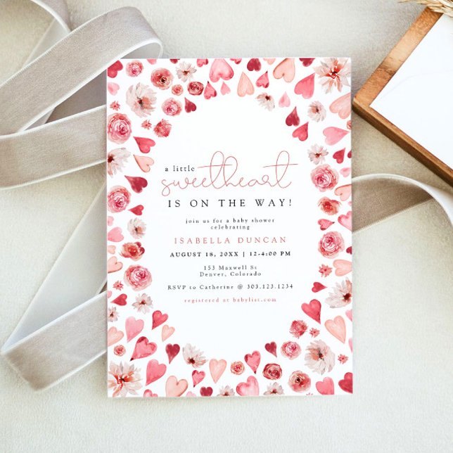 AMORE Little Swehoney Valentines day Baby Shower Inbjudningar (Skapare uppladdad)