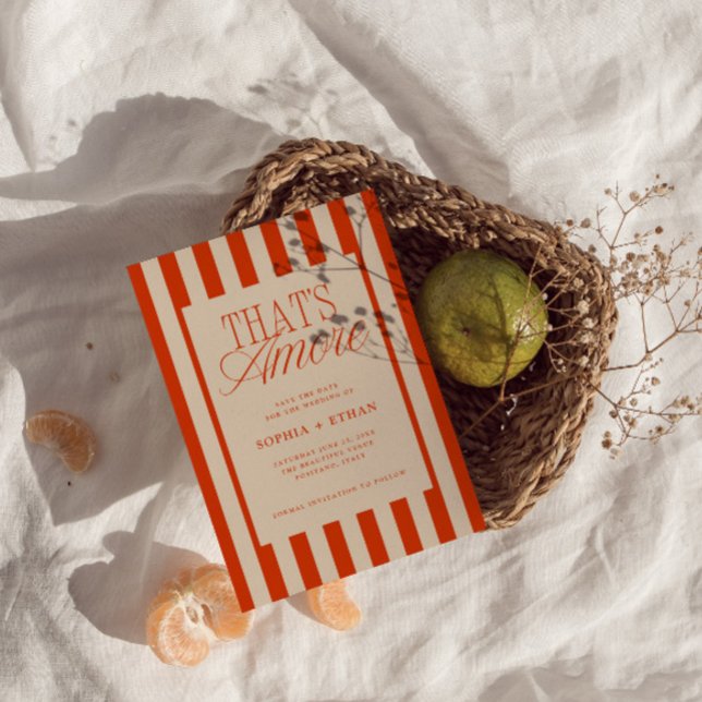 Amore Red Rand Bröllop Spara Datumet (Skapare uppladdad)